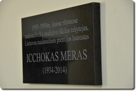 KTU atidengta atminimo lenta garsiam lietuvių rašytojui Icchokui Merui KTU atidengta atminimo lenta garsiam lietuvių rašytojui Icchokui Merui