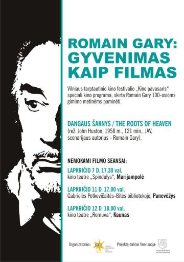 Nemokami kino renginiai – „Romain Gary: gyvenimas kaip filmas“