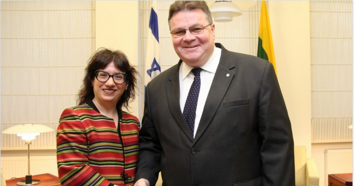 L.Linkevičius thanks Israel’s outgoing Ambassador for her contribution towards strengthening bilateral relations