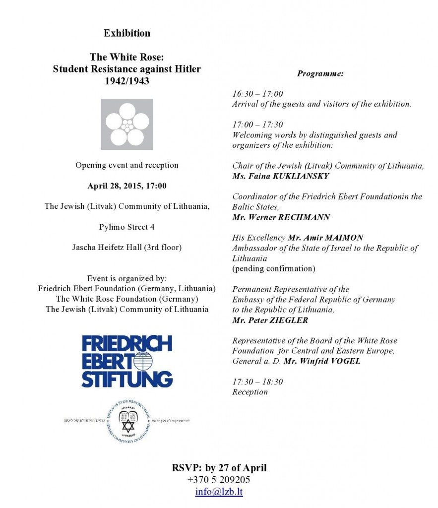 INVITATION White Rose 04.28  17.00