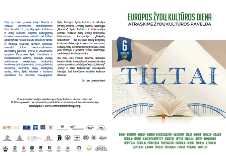 Events for European Jewish Culture Days in Žiežmariai, Lithuania