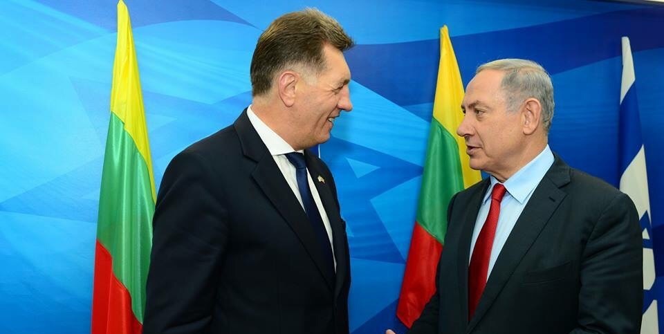 Netanyahu Recalls Roots at Meeting with Lithuanian PM Butkevičius