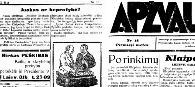 Tarpukario aktualijos jidiš spaudoje: visuomenės atspindžiai Tarpukario aktualijos jidiš spaudoje: visuomenės atspindžiai