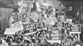 Demonstracija už zydų emigr.