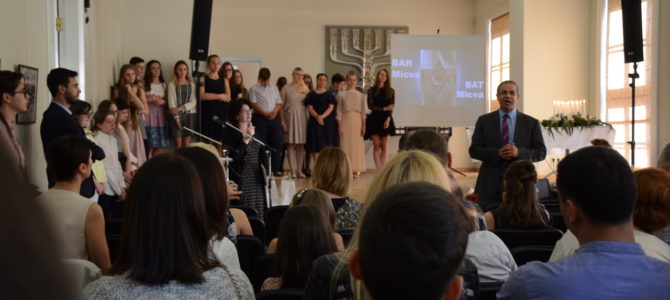 Šolomo Aleichemo ORT gimnazija surengė kasmetinę Barmicvos ceremoniją Choralinėje sinagogoje ir Lietuvos žydų bendruomenėje