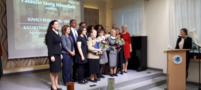 Izraelio Valstybės Parlamento Pirmininkas Vilniuje apdovanojo Pasaulio Tautų Teisuolių šeimą