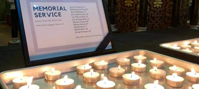 В Вильнюсской Хоральной синагоге почтили память жертв трагедии в Питтсбурге В Вильнюсской Хоральной синагоге почтили память жертв трагедии в Питтсбурге