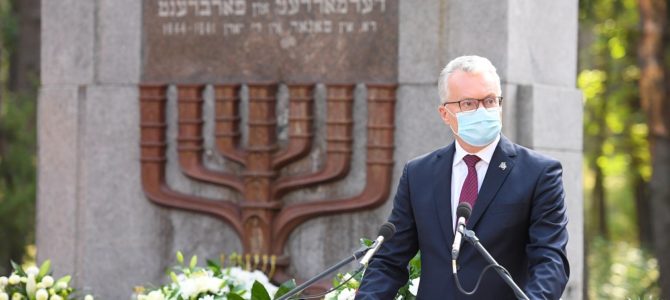 President Gitanas Nausėda Speaks at Ceremony to Commemorate Victims of Genocide at Paneriai