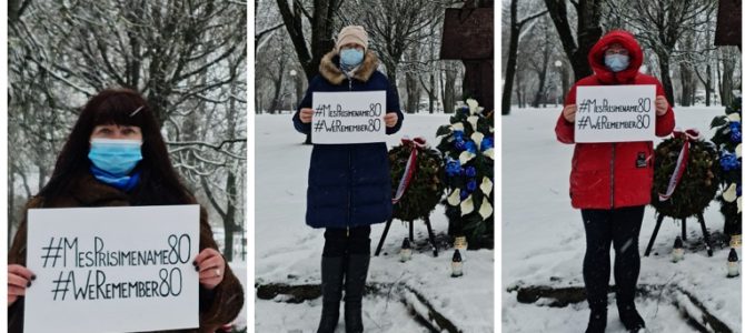 Holokausto aukoms atminti ir pagerbti – pasaulinė akcija #MesPrisimename/ #WeRemember