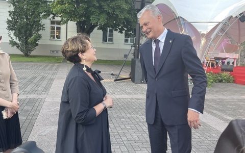 Honored Guests Gather at President’s Office to Mark Coronation of Mindaugas Day