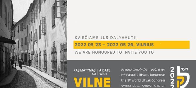 Events Program for the Fifth World Litvak Congress in Vilnius