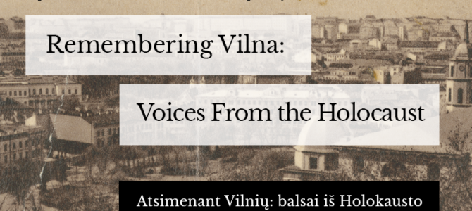 Eightieth Anniversary of the Liquidation of and Uprising in the Vilnius Ghetto: Remembering Vilna Podcast Episode