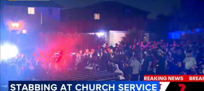 Communal Violence in Australia: Hamas Supporter Stabs Bishop in Sydney, Congregation Fights Back