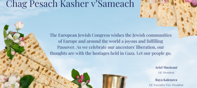 Europos žydų kongreso sveikinimas