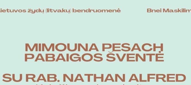 Mimouna Pesach pabaigos šventė