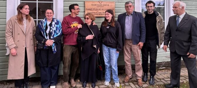 Plaque Commemorating Samuel Kukliansky Unveiled in Veisiejai