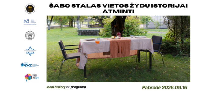 Saulėtą popietę Pabradėje atidaryta pirmoji paroda „Šabo stalas vietos žydų istorijai atminti“ Saulėtą popietę Pabradėje atidaryta pirmoji paroda „Šabo stalas vietos žydų istorijai atminti“